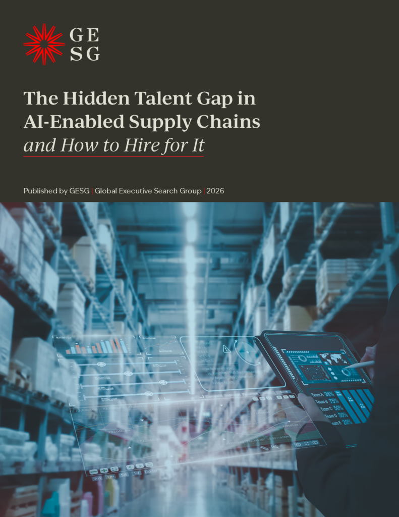 GESG white paper cover: The Hidden Talent Gap in AI-Enabled Supply Chains